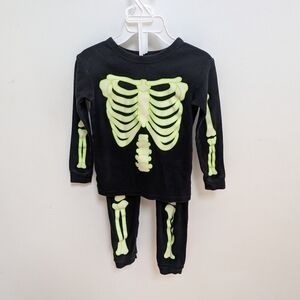 Gap Glow In The Dark Skeleton Pajamas 100% Cotton